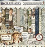 Scrapworx Collection - About a Boy - Pattern Paper - 1. Full Pack 12 x 12 - 1. Side A - Front Cover (Copy)